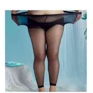 Plus Size Black Nylon Leggings